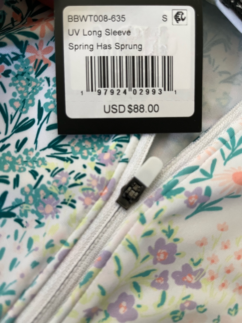 NWT Bad Birdie ladies UV quarter zip - Spring has Sprung size small - Picture 11 of 14